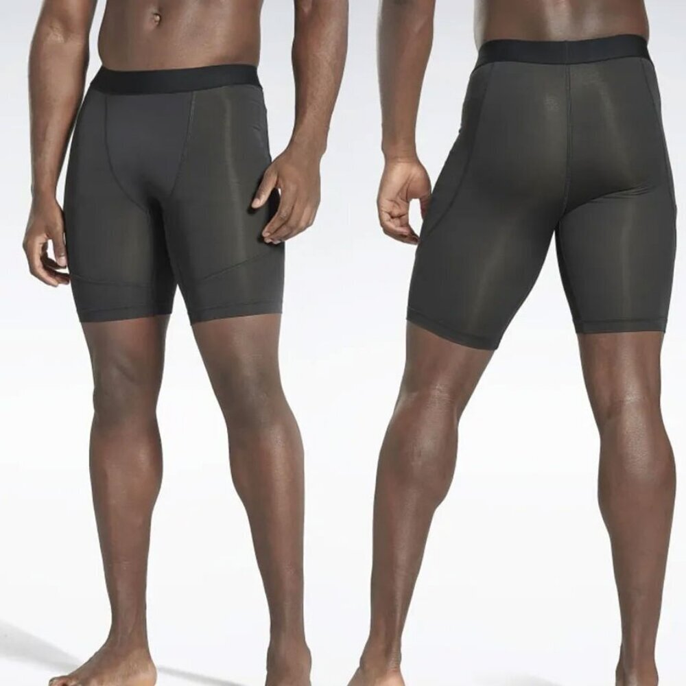 Reebok Men's Night Black compression Boxer Briefs - Size Small - NWT